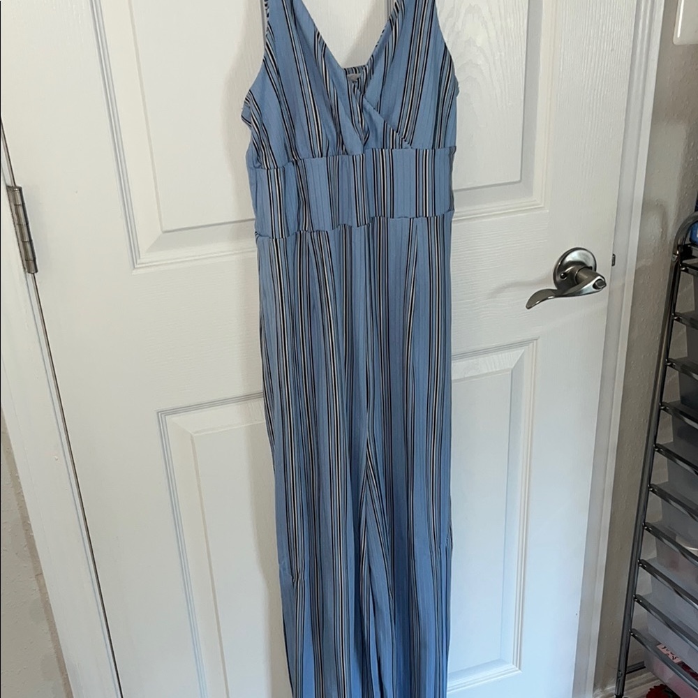 Ardene Blue Striped Jumpsuit